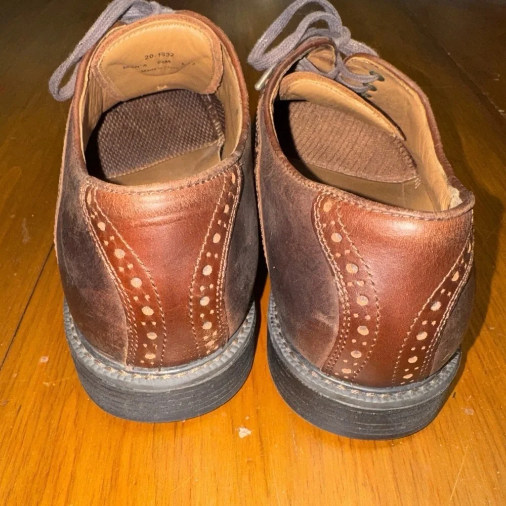 Johnston & Murphy XC4 Brown Toe Oxford Shoe Waterproof Sheepskin Sz 9.5 USED